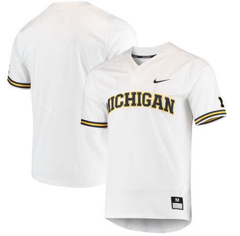 nike university of michigan baseball white replica jersey|michigan baseball jerseys for sale.